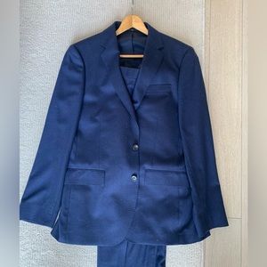 J Crew Ludlow Wool 2-Button Flannel Slim Suit - Blue - 40R